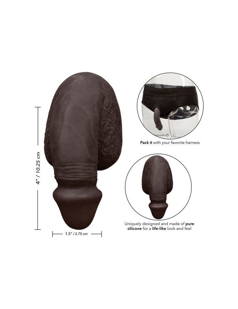 emballage pénis silicone pénis 10cm noir_3