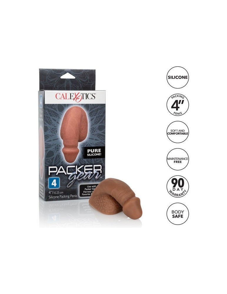emballage pénis silicone pénis 10cm marron_4