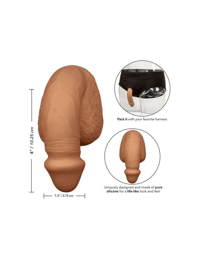 pénis d'emballage en silicone calex 10,25 cm caramel_4