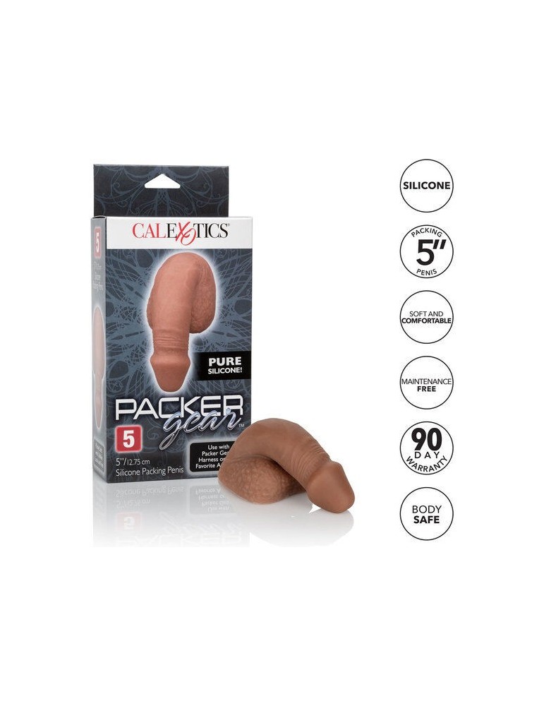 emballage pénis silicone pénis 12.75cm marron_4