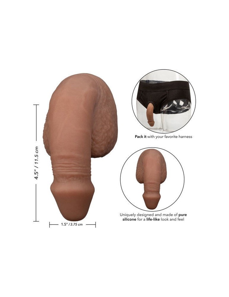 emballage pénis silicone pénis 12.75cm marron_5