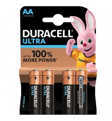 pile alcaline duracell ultra power aa lr6 blister * 4