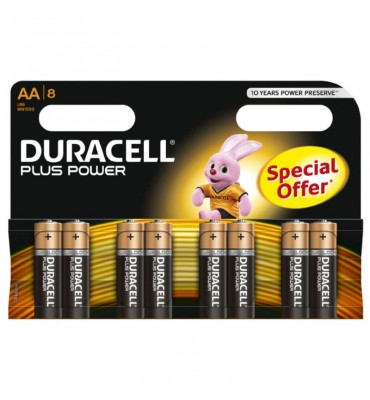 pile alcaline duracell plus power aa lr6 blister * 8
