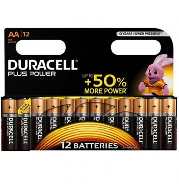 pile alcaline duracell plus power aa lr6 blister * 12