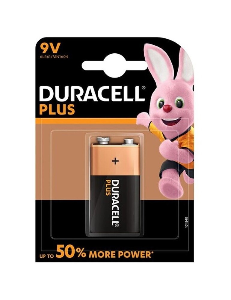 pile alcaline duracell plus power 9v lr61 blister * 1