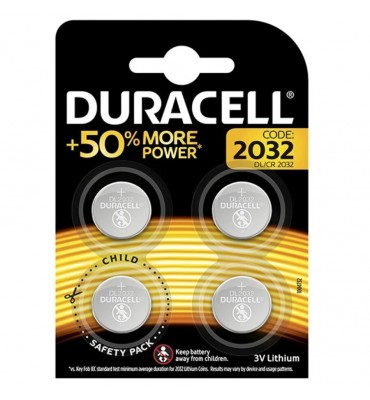 pile bouton au lithium duracell cr2032 3v blister * 4