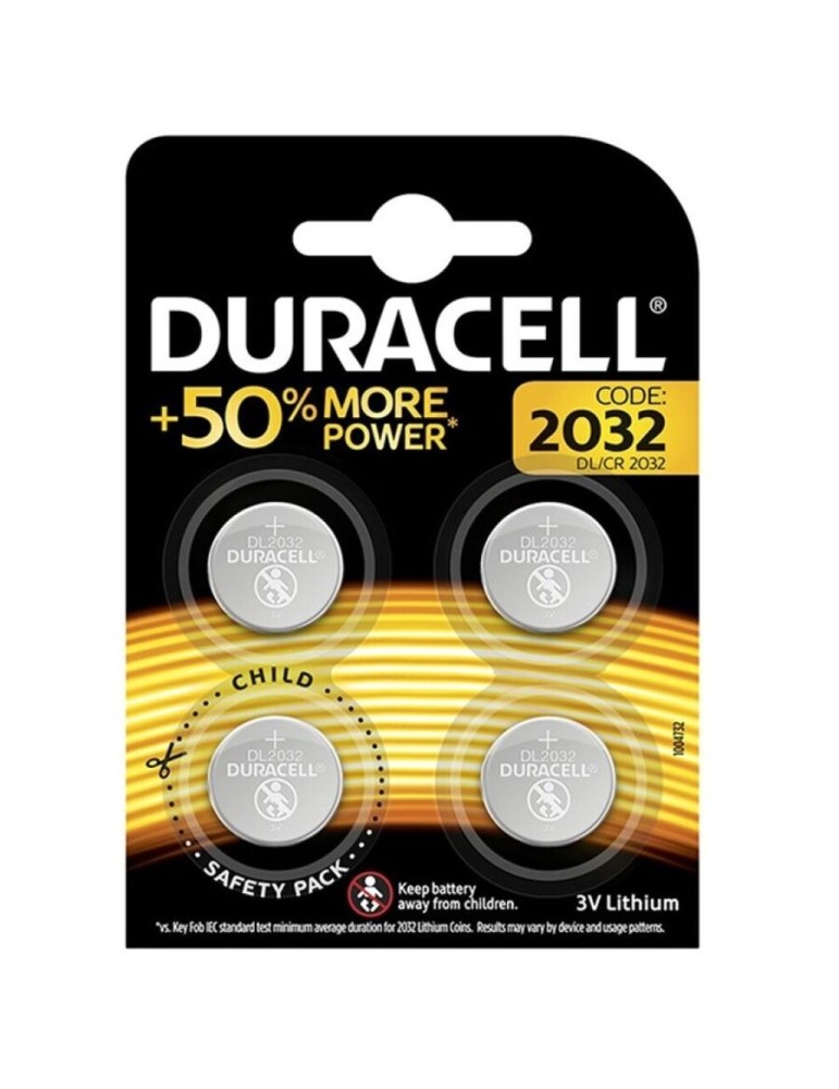 pile bouton au lithium duracell cr2032 3v blister * 4