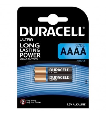 pile alcaline duracell ultra power aaaa mx2500 1,5v blister * 2