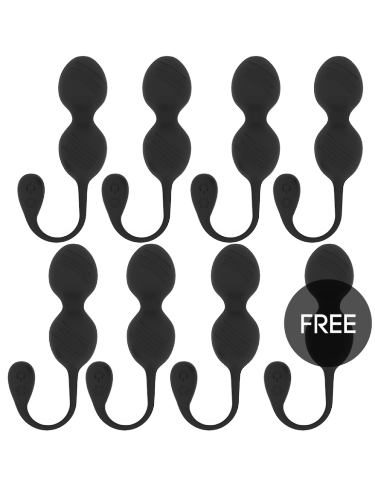 rithual nisha rechargeable kegel balls vibrating noir 7 + 1 gratuit