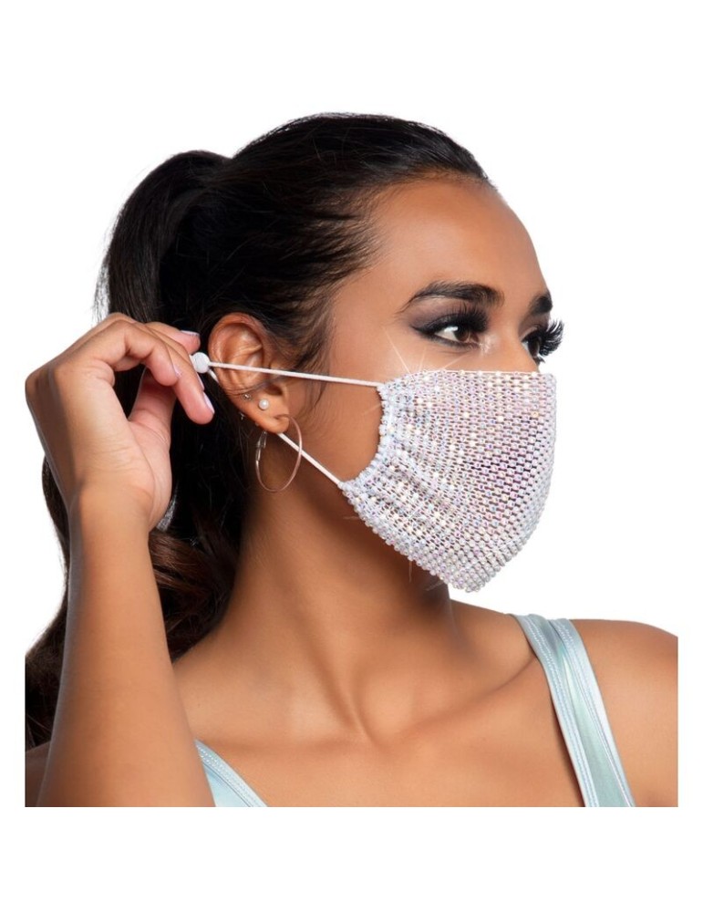 leg avenue harlow rhinest masque blanc_3