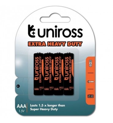 batterie saline uniross aaa r03 blister * 4
