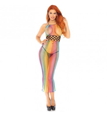 leg avenue robe de corps en résille taille unique - multicolore_4