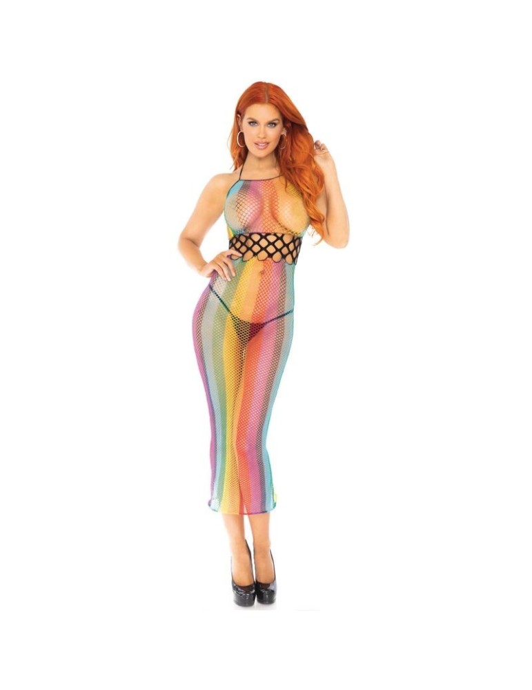 leg avenue robe de corps en résille taille unique - multicolore_4