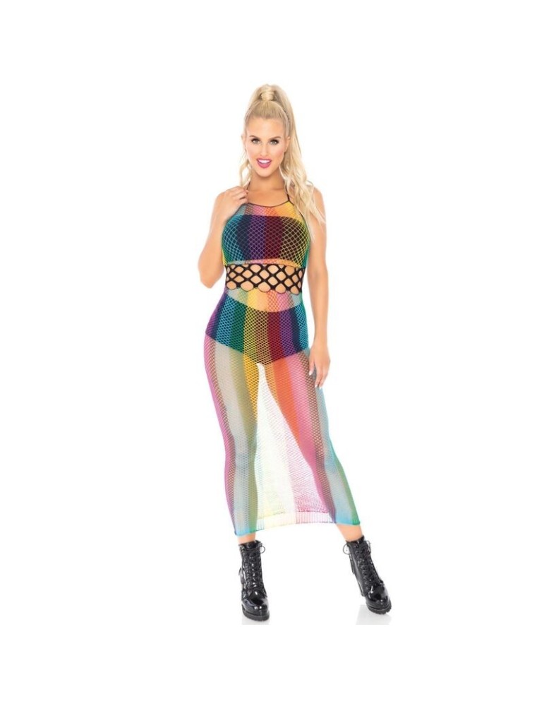 leg avenue robe de corps en résille taille unique - multicolore_6