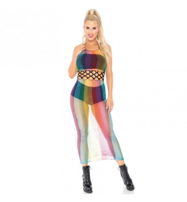 leg avenue robe de corps en résille taille unique - multicolore_9