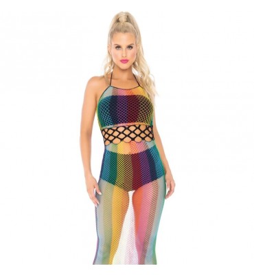 leg avenue robe de corps en résille taille unique - multicolore_10