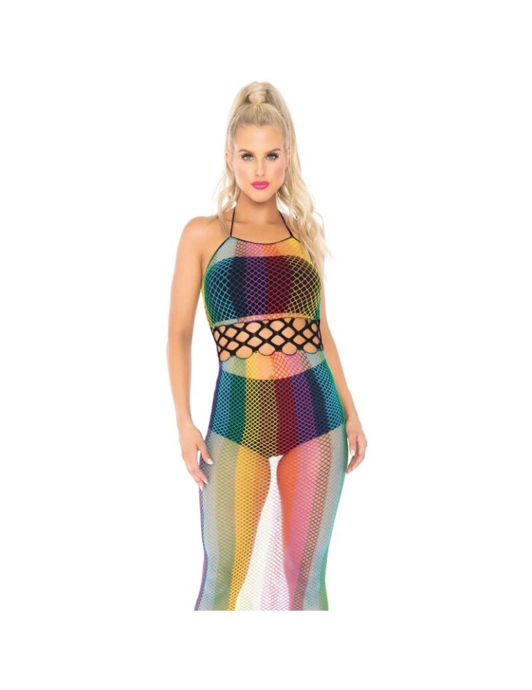 leg avenue robe de corps en résille taille unique - multicolore_10