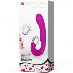 ctype pretty love - vibromasseur rechargeable magic tongue avec langue_9