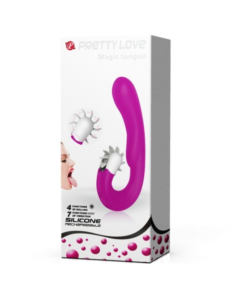 ctype pretty love - vibromasseur rechargeable magic tongue avec langue_9