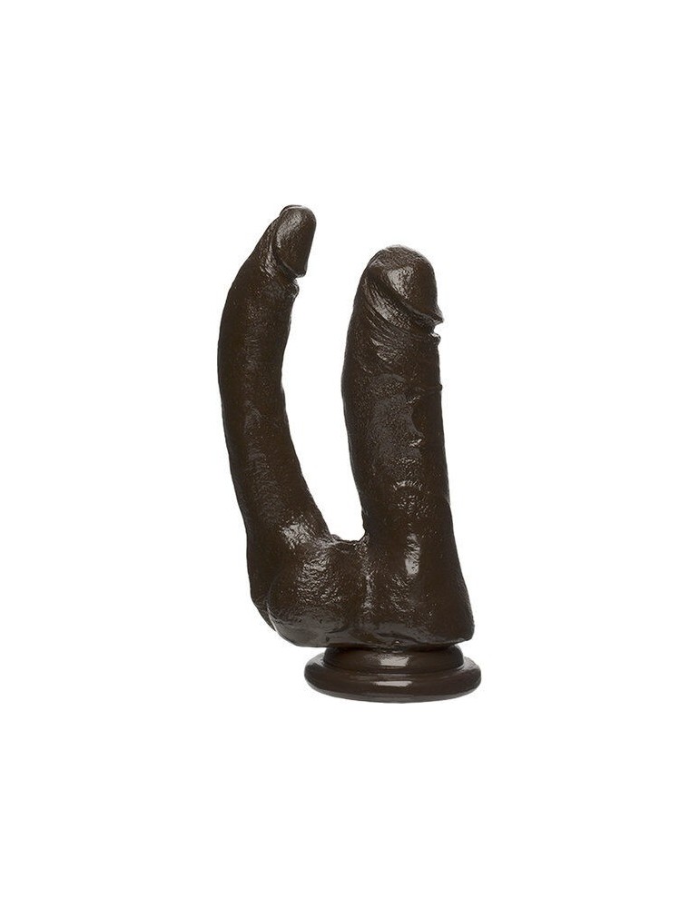 doc johnson double dildo dippin d firmskyn brown