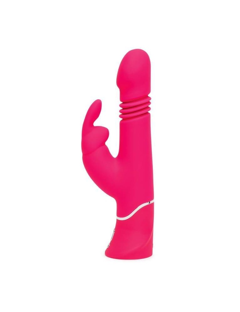 vibromasseur lapin heureux haut en bas rose