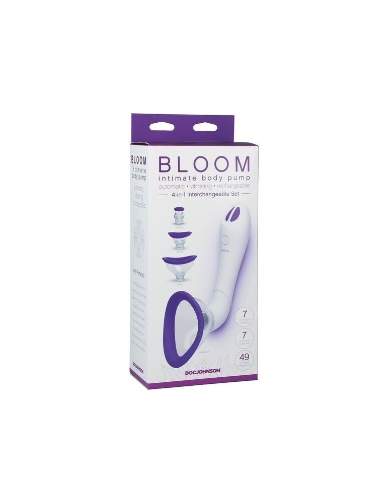 ventouse pour clitoris et tétons doc johnson bloom / violet, blanc_2