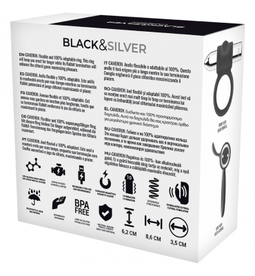 anneau rechargeable cameron noir et argent 10v argent_6