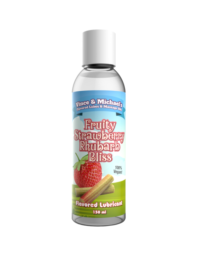 vincen & michael's lubrifiant fraise et rhubarbe 150 ml
