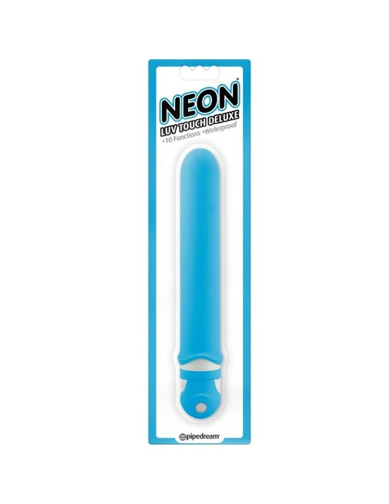 vibromasseur bleu néon luv touch deluxe