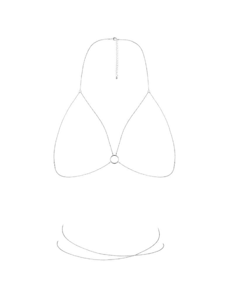 magnifique soutien-gorge chaîne argenté métallisé_2