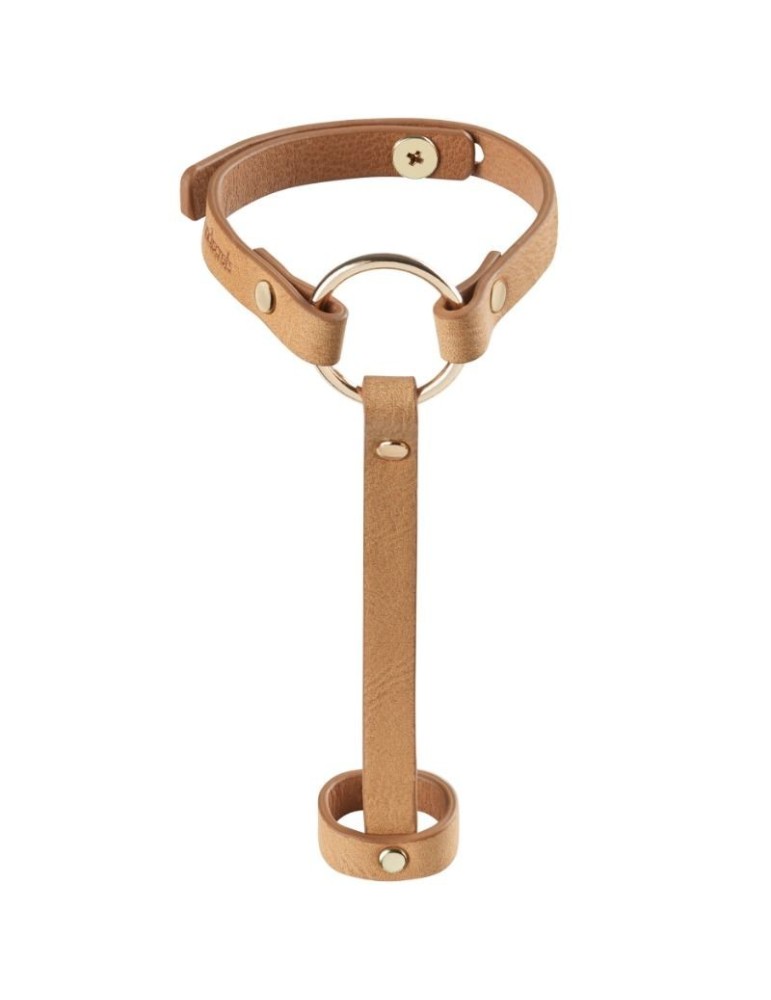 bijoux indiscrets bracelet labyrinthe / harnais à main marron