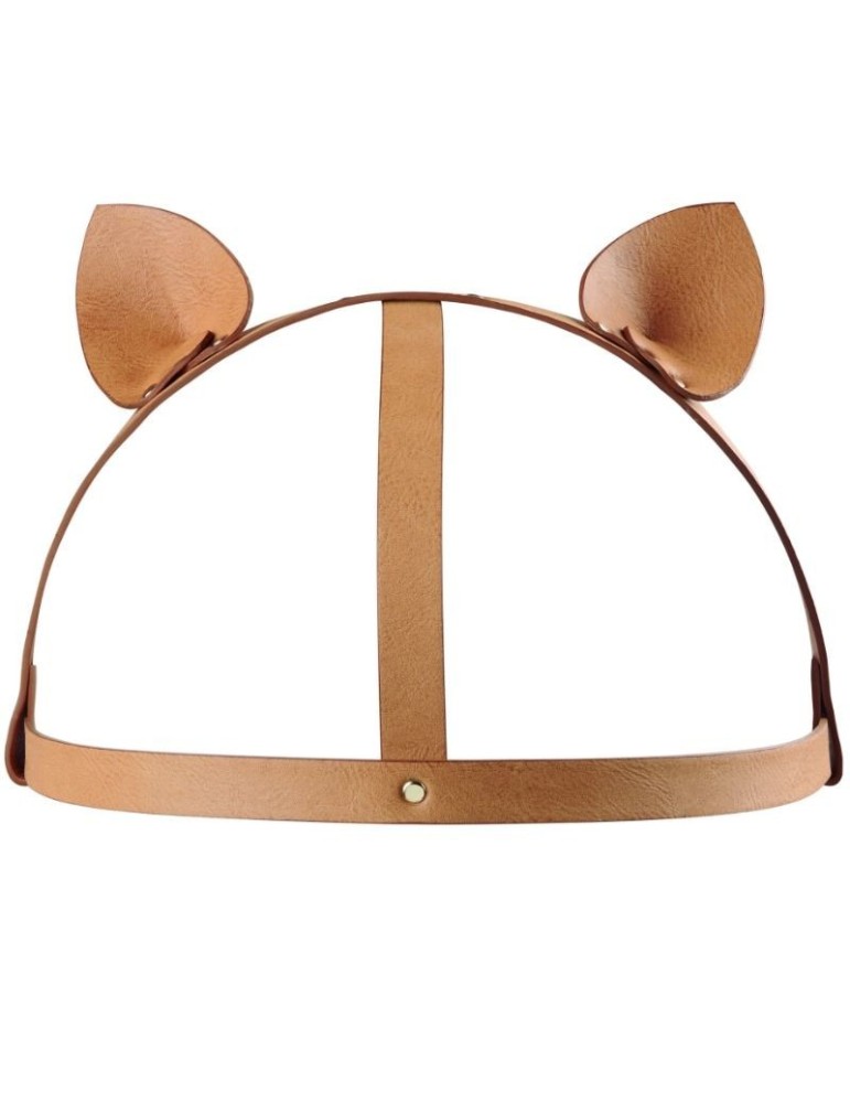 accessoire labyrinthe bijoux indiscrets avec oreilles de chat marron_2