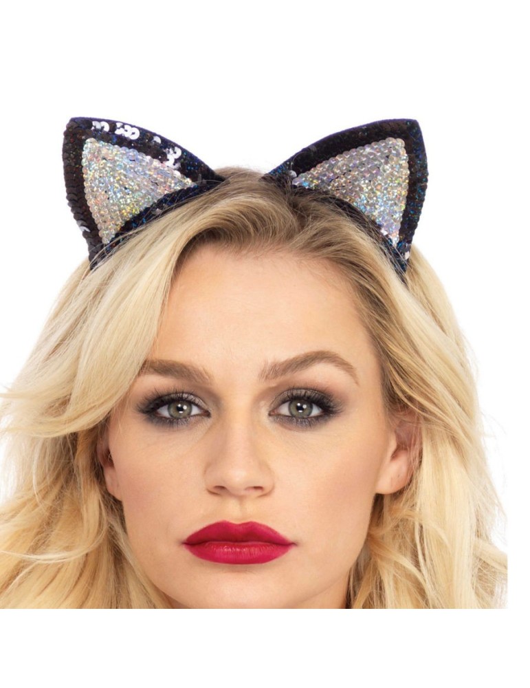 leg avenue oreilles de chat à paillettes
