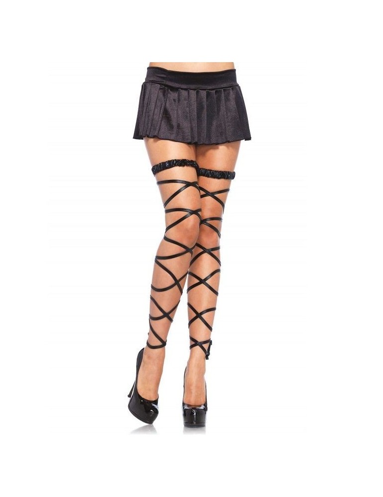 collants à bretelles entrelacées leg avenue