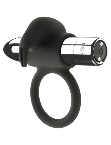Anneau rechargeable burton noir et argent 10 modes vibrant