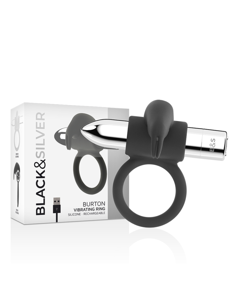 anneau rechargeable burton noir et argent 10 modes vibrant_4
