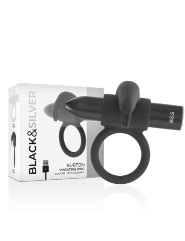 anneau rechargeable burton noir et argent 10 modes vibrant noir_4