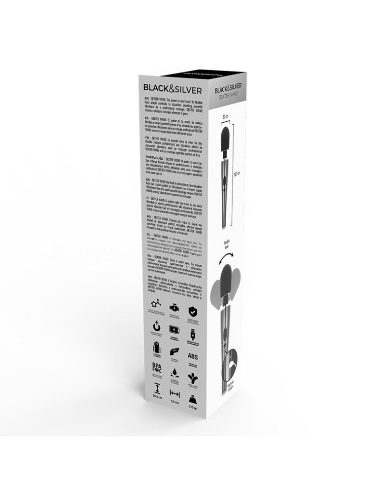 baguette de massage dexter noir et argent_6