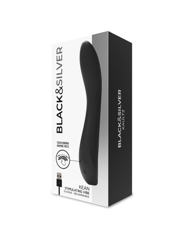 contrôle tactile de vibromasseur noir et argent kean_8