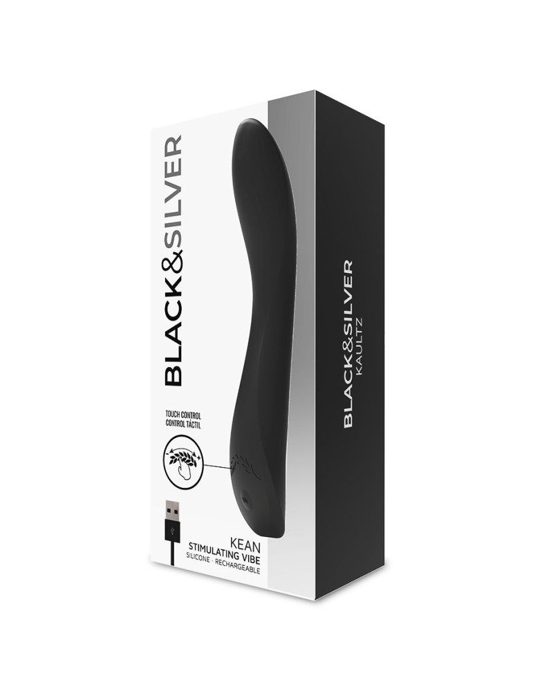 contrôle tactile de vibromasseur noir et argent kean_8