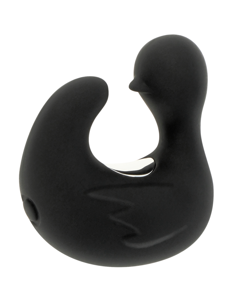 stimulateur en silicone rechargeable noir et argent doigt vibrant duckymania_2