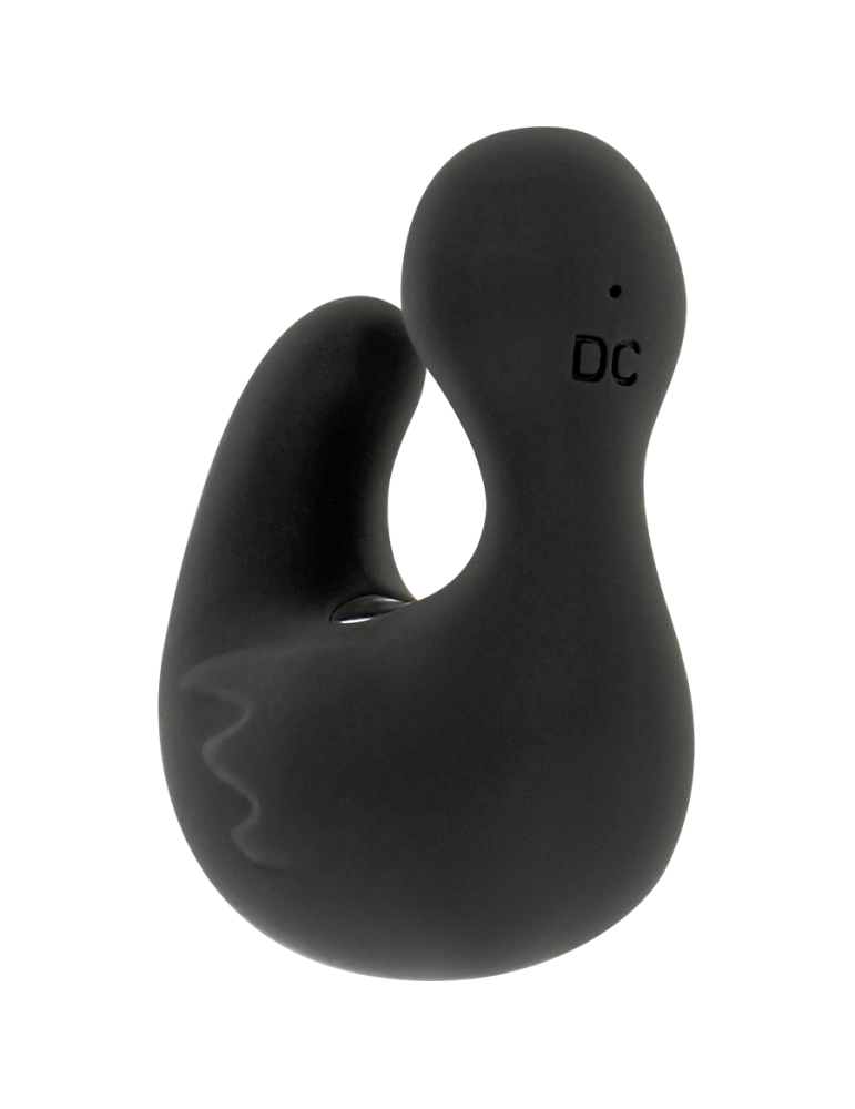 stimulateur en silicone rechargeable noir et argent doigt vibrant duckymania_6