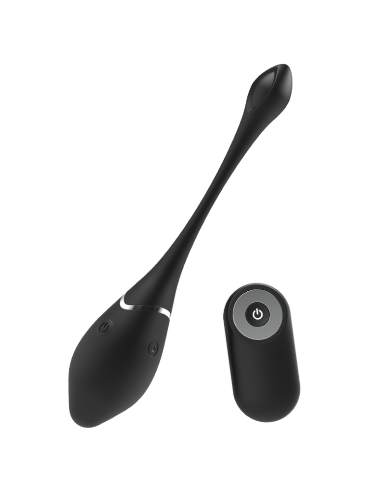 oeuf vibrant rechargeable jenell noir et argent_5
