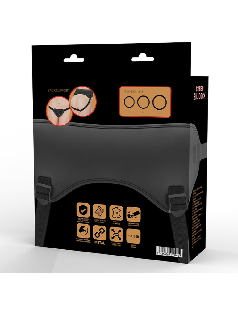harnais cyber silicock avec 3 anneaux en silicone_4