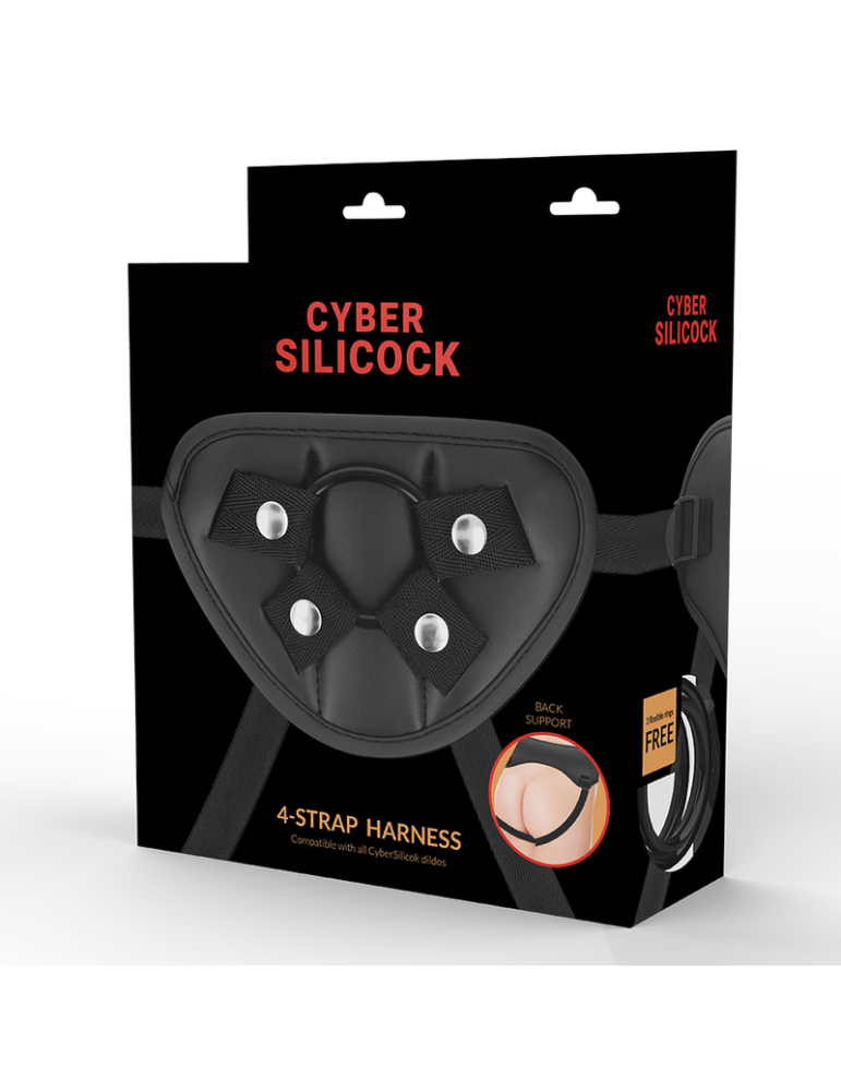 harnais cyber silicock avec 3 anneaux en silicone_5