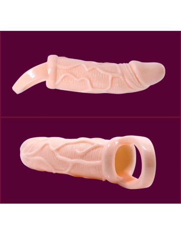 manchon d'extension de pénis baile avec vibration et sangle pour testicules 13,5 cm_3