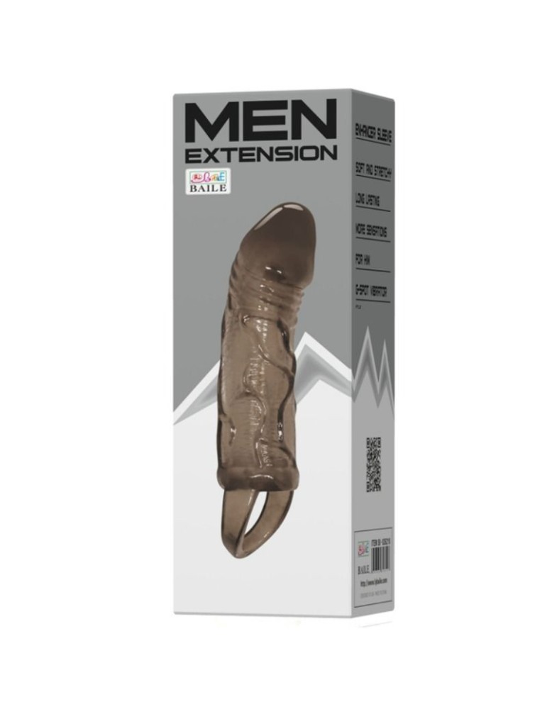 manchon d'extension de pénis baile avec sangle pour testicules 13,5 cm