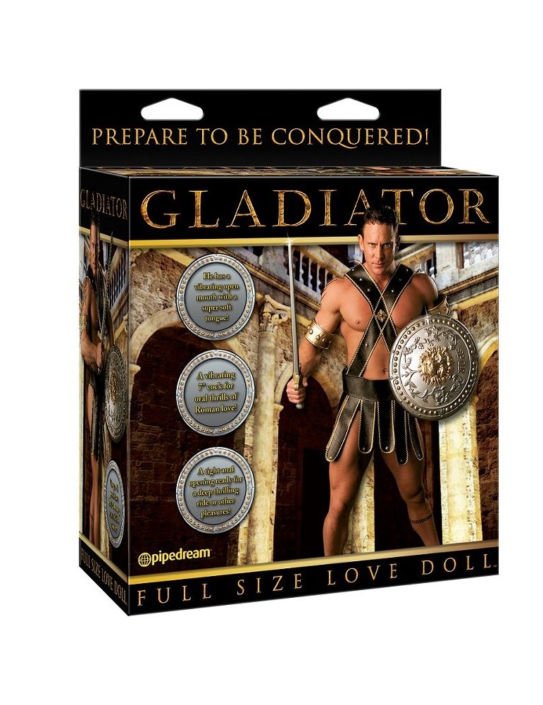 poupée gonflable de gladiateur grandeur nature