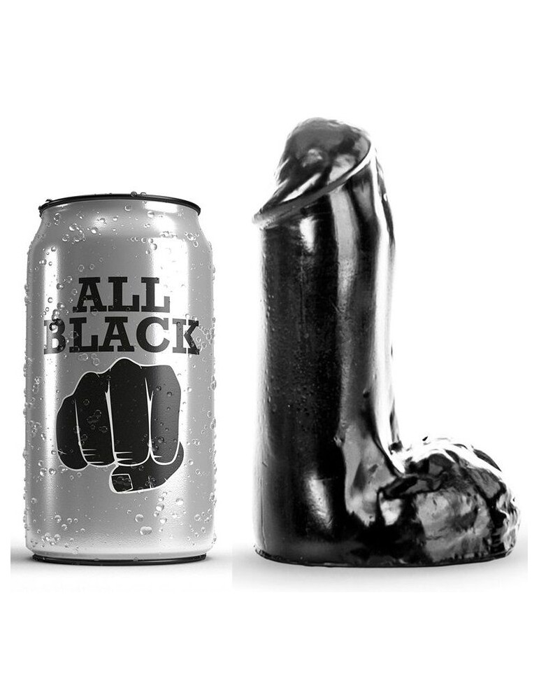 gode réaliste tout noir 13cm