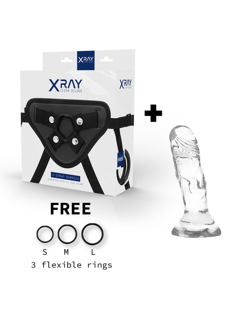 harnais xray + gode transparent 12cm x 2,6cm_2